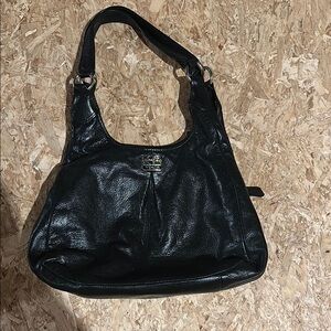 Coach Black Leather Shoulder Bag